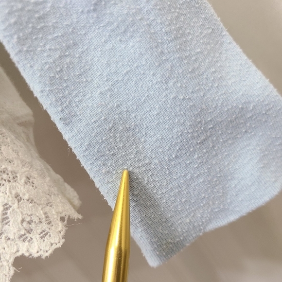 ♡ Y2K ♡ Abercrombie & Fitch Baby Blue Button Down Henley Babydoll Top - Picture 12 of 12